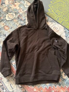 ALO Yoga Brown Hooded Pullover Sweatshirt
